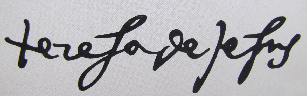 Unterschrift von Teresa von Avila